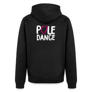 Pole Dance Pole Dance Love Fitness Gift - Unisex Premium Organic Zip Hoodie - black - Back - Nico (187cm)