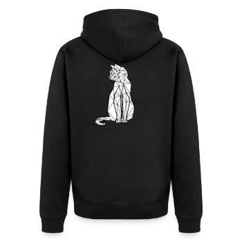 ORIGAMI CHAT - Veste à capuche bio Premium Unisexe - noir - Dos - Nico (187cm)