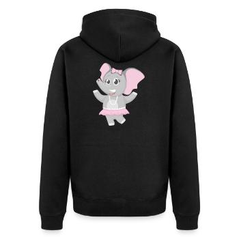 elephant elefant mammut animal tiere10 - Unisex Premium Bio Zip Hoodie - Schwarz - Hinten - Nico (187cm)
