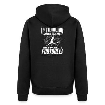 If Twirling was easy - Sports Coach Dancing - Unisex Premium Organic Zip Hoodie - black - Back - Nico (187cm)
