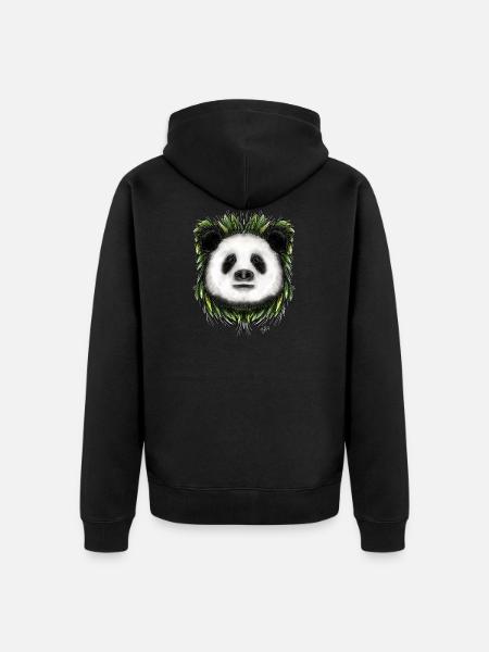 Ping Panda by Jon Ball - Unisex Premium Organic Zip Hoodie - black