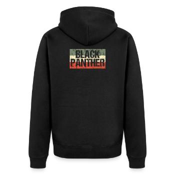 Panthère Noire - Cadeau - Chemise - Veste à capuche bio Premium Unisexe - noir - Dos - Nico (187cm)