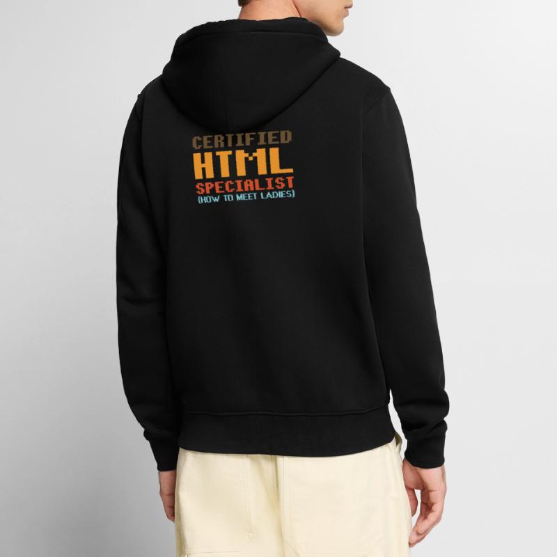 html saying gift computer science party flirt code Unisex Premium Organic Zip Hoodie