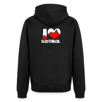 Chemise I love Südtirol - cadeau Südtirol - Veste à capuche bio Premium Unisexe - noir - Dos - Nico (187cm)