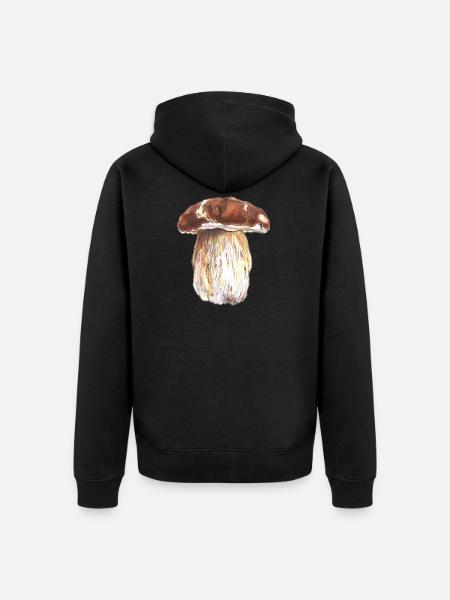 Boletus / boletus / fungi - Unisex Premium Organic Zip Hoodie - black
