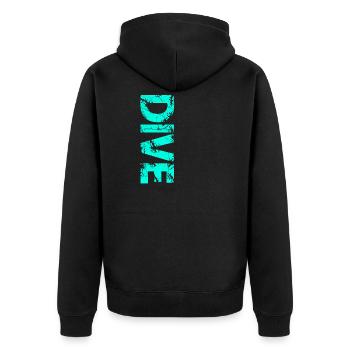 Plongée - Veste à capuche bio Premium Unisexe - noir - Dos - Nico (187cm)