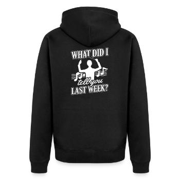 What did I tell you last week? Conductor Choirs - Unisex Premium Organic Zip Hoodie - black - Back - Nico (187cm)