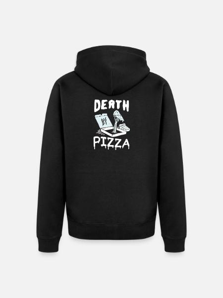 Pizza Death - Unisex Premium Organic Zip Hoodie - black