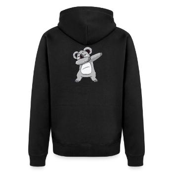 Dabbing dab koala bear dab gift birthday - Unisex Premium Organic Zip Hoodie - black - Back - Nico (187cm)