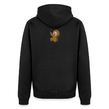 Sloth baby Funny drôle cadeau d'anniversaire - Veste à capuche bio Premium Unisexe - noir - Dos - Nico (187cm)