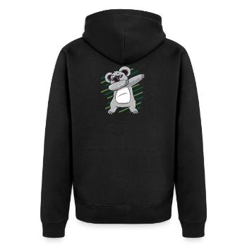 Dabbing dab koala bear dab gift birthday - Unisex Premium Organic Zip Hoodie - black - Back - Nico (187cm)
