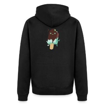 Ice Cream Ice Cream Summer Gift Kids Summer Holidays - Unisex Premium Organic Zip Hoodie - black - Back - Nico (187cm)