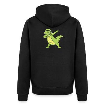 Dabbing Dab Dance Crocodile cadeau anniversaire enfant - Veste à capuche bio Premium Unisexe - noir - Dos - Nico (187cm)