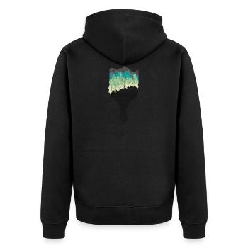 Brush gift skyline city silhouette painter - Unisex Premium Organic Zip Hoodie - black - Back - Nico (187cm)