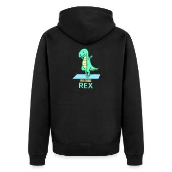 Yoga Saurus Rex - Dino - Sports - Veste à capuche bio Premium Unisexe - noir - Dos - Nico (187cm)