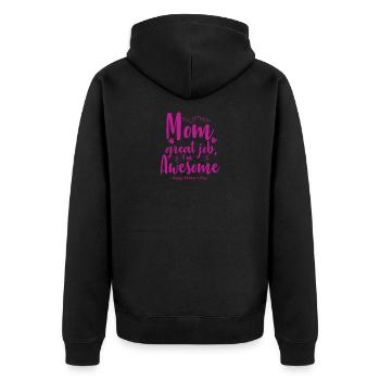 Fête des mères Fête des mères Fête des mères - Veste à capuche bio Premium Unisexe - noir - Dos - Nico (187cm)