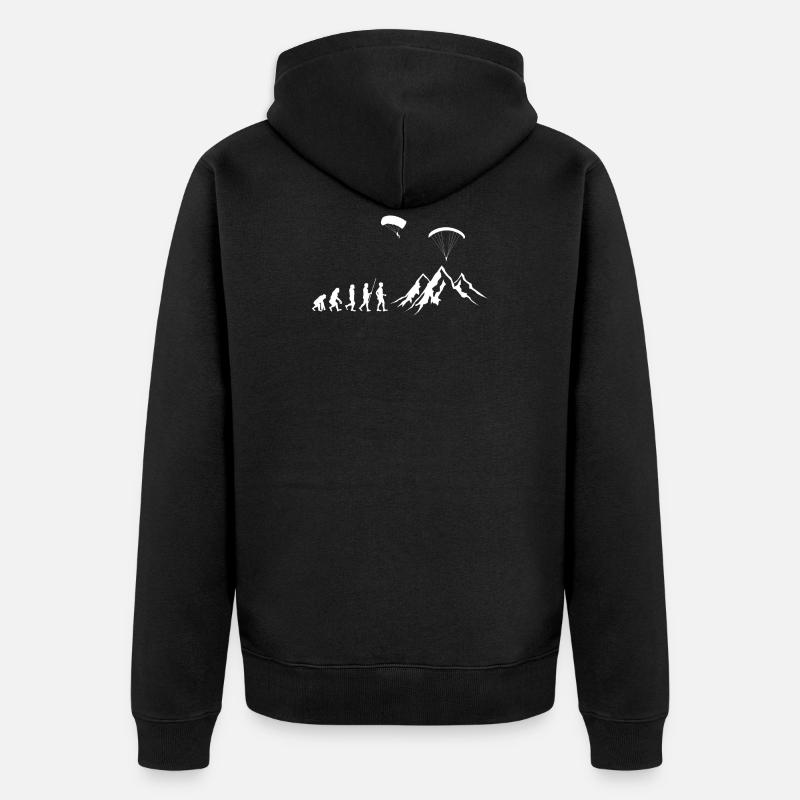 Paragliding - Paragliding - Evolution - Unisex Premium Organic Zip Hoodie - black