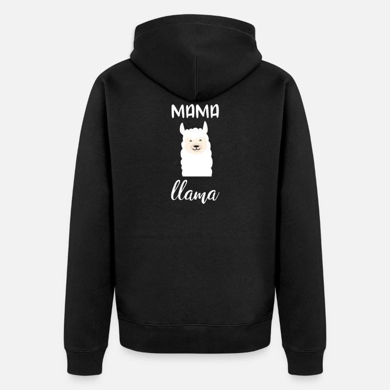 Mama Llama - Veste à capuche bio Premium Unisexe - noir