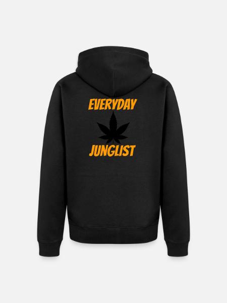 Junglist Hemd - Unisex Premium Bio Zip Hoodie - Schwarz