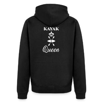 Kayak - Canoë - Pagayeur - Reine - Veste à capuche bio Premium Unisexe - noir - Dos - Nico (187cm)