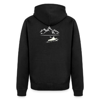 Kayak - canoë - kayak - pataugeoire - montagnes - Veste à capuche bio Premium Unisexe - noir - Dos - Nico (187cm)