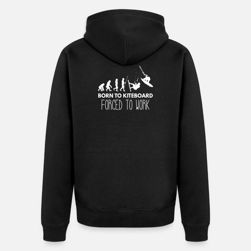 Kitesurf - Kitesurf - Kitesurf - Évolution - Veste à capuche bio Premium Unisexe - noir