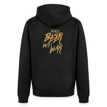 Bonne bière - Veste à capuche bio Premium Unisexe - noir - Dos - Nico (187cm)