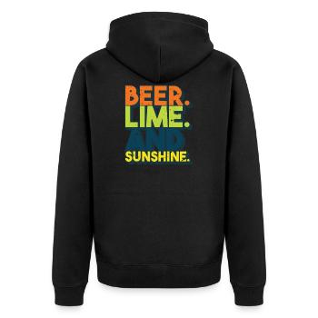 Bonne bière - Veste à capuche bio Premium Unisexe - noir - Dos - Nico (187cm)
