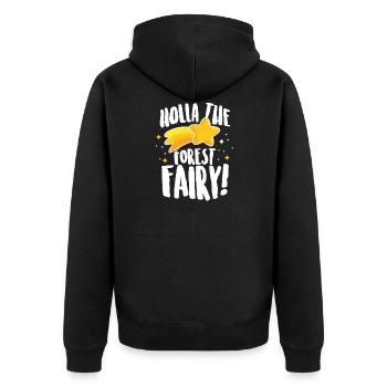 Lustiger Denglisch Spruch Denglisch Sprüche - Unisex Premium Bio Zip Hoodie - Schwarz - Hinten - Nico (187cm)