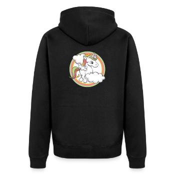 Licorne - Licorne - Veste à capuche bio Premium Unisexe - noir - Dos - Nico (187cm)