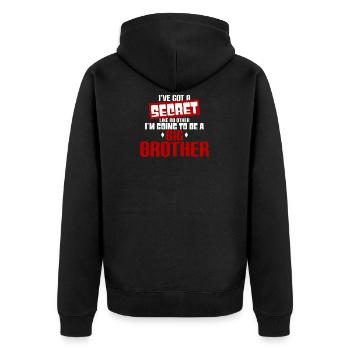 Big Brother, Men, Boys, Guys - Unisex Premium Organic Zip Hoodie - black - Back - Nico (187cm)