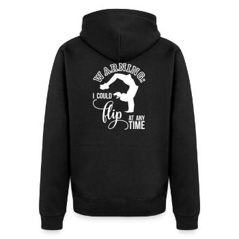 Gymnastics Gymnast Gymnastics Floor Gymnastics Gift - Unisex Premium Organic Zip Hoodie - black - Back - Nico (187cm)