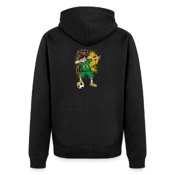 Brazil Soccer World Cup jersey national team - Unisex Premium Organic Zip Hoodie - black - Back - Nico (187cm)