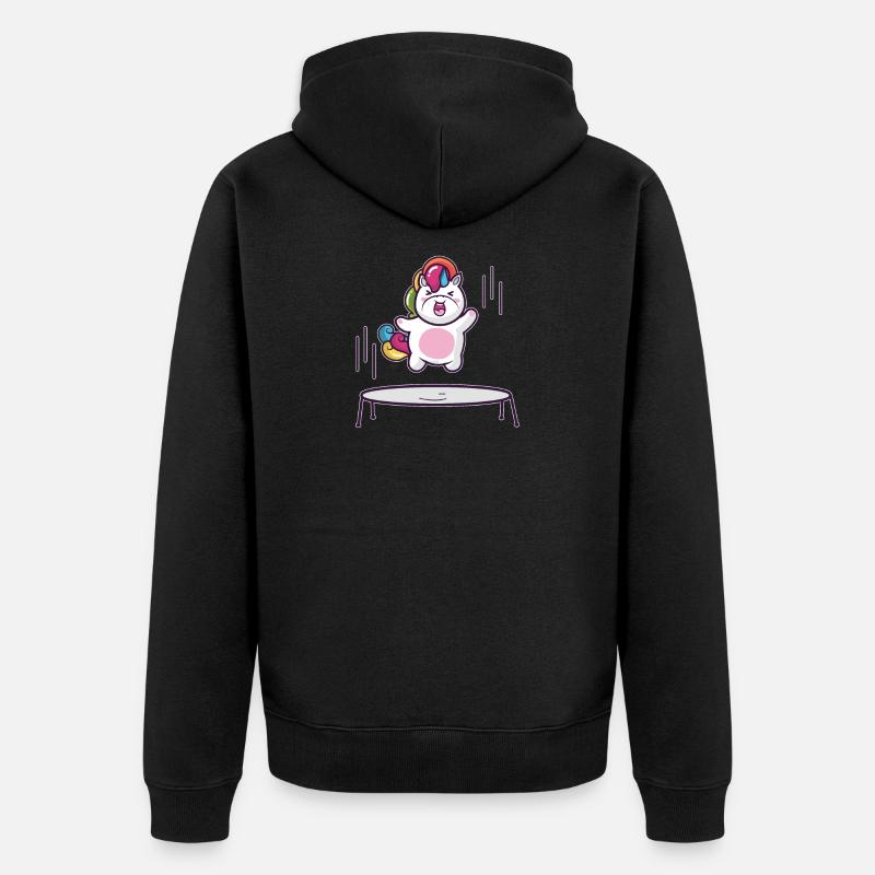 Trampoline licorne - Veste à capuche bio Premium Unisexe - noir