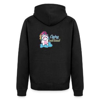 Crying out load - Cris de licorne - pleurs de licornes - Veste à capuche bio Premium Unisexe - noir - Dos - Nico (187cm)