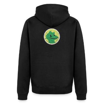 Crocodile cadeau enfant fils fille cartoon zoo animal - Veste à capuche bio Premium Unisexe - noir - Dos - Nico (187cm)