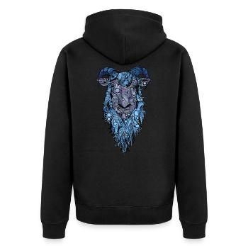 mouton - Veste à capuche bio Premium Unisexe - noir - Dos - Nico (187cm)