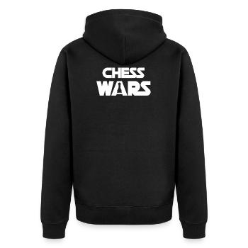 Echecs - Joueur d'échecs - Jeu d'échecs - Cadeau - Veste à capuche bio Premium Unisexe - noir - Dos - Nico (187cm)