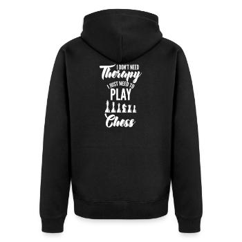 Echecs - Echecs - Echecs - Thérapie - Veste à capuche bio Premium Unisexe - noir - Dos - Nico (187cm)