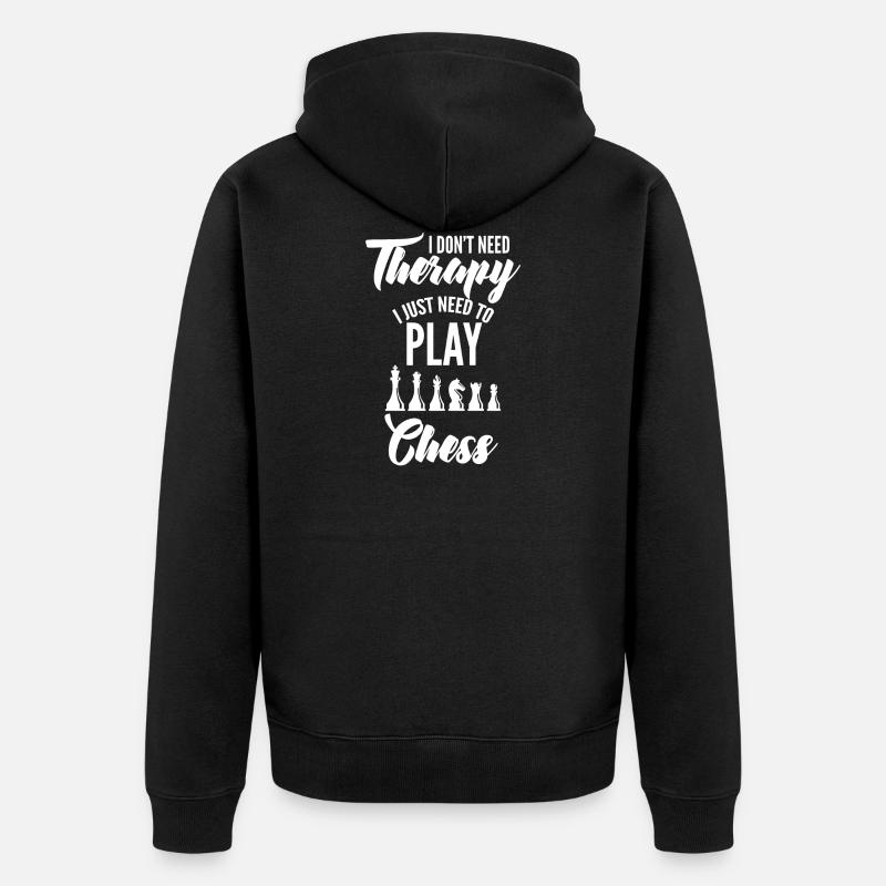 Echecs - Echecs - Echecs - Thérapie - Veste à capuche bio Premium Unisexe - noir