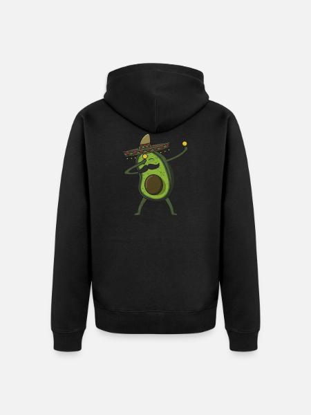Avocado - Dab Pose - Dabbing - Gift - Unisex Premium Organic Zip Hoodie - black