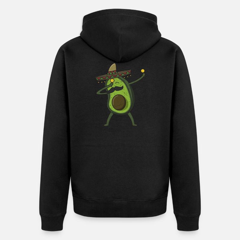Avocat - Dab Pose - Tamponnage - Cadeau - Veste à capuche bio Premium Unisexe - noir