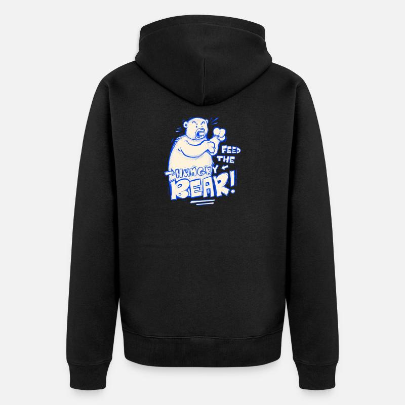 Feed The Hungry Bear! - Veste à capuche bio Premium Unisexe - noir