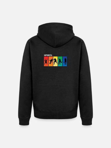 Sport Fan - Unisex Premium Bio Zip Hoodie - Schwarz