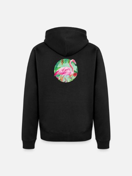 flamant - Veste à capuche bio Premium Unisexe - noir