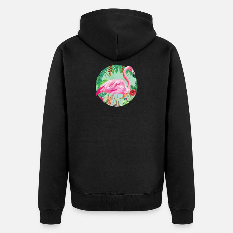 flamant - Veste à capuche bio Premium Unisexe - noir