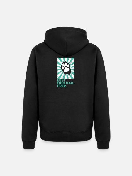 Funny Bedste Hund nogensinde Dog Paw Vintage Gift - Premium økologisk unisex-hættejakke - sort