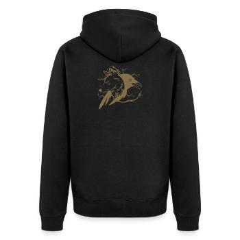 Corbeau loup - Veste à capuche bio Premium Unisexe - noir - Dos - Nico (187cm)