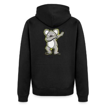 Danse Koala Ours - Veste à capuche bio Premium Unisexe - noir - Dos - Nico (187cm)