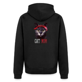 Chat Maman Chats Maman Babe Chatons Hipster - Veste à capuche bio Premium Unisexe - noir - Dos - Nico (187cm)